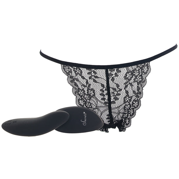 Black Lace Bikini & Remote Panty Vibe in OSXL