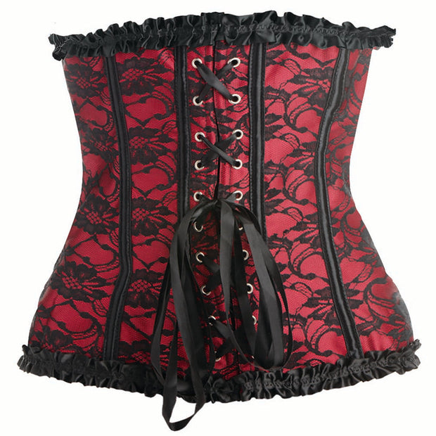 Master Series Scarlet Seduction Red Corset & Thong in XL