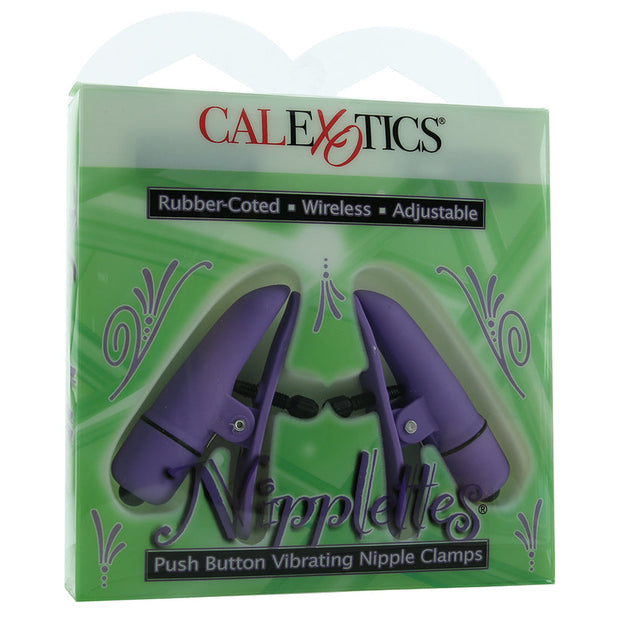 Nipplettes Vibrating Nipple Clamps in Purple