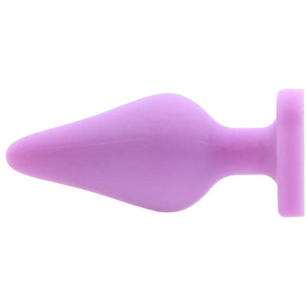 Candy Hearts F**k Me Medium Butt Plug in Purple