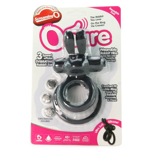 OHare Silicone Vibrating Cock Ring in Black