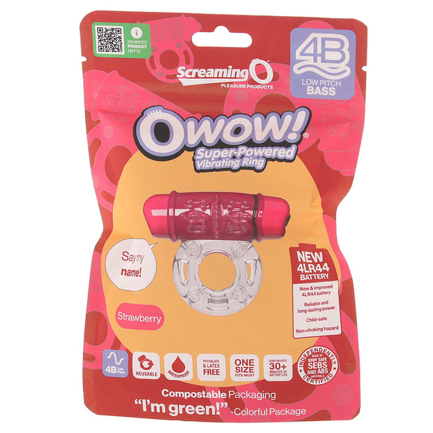 OWow Bass Vibrating Ring in Strawberry